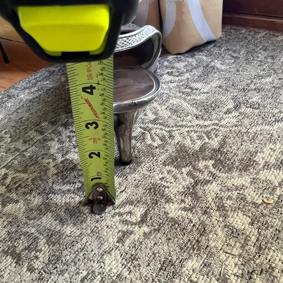 Nine West silver Sharina peep toe sling back Prom Dance - Picture 6 of 6